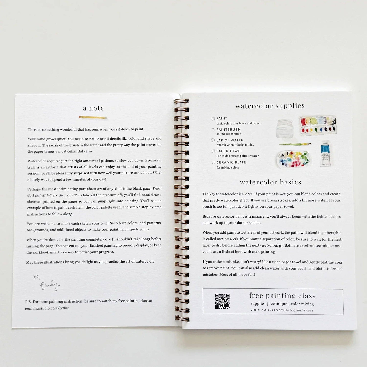 Fruit watercolor workbook