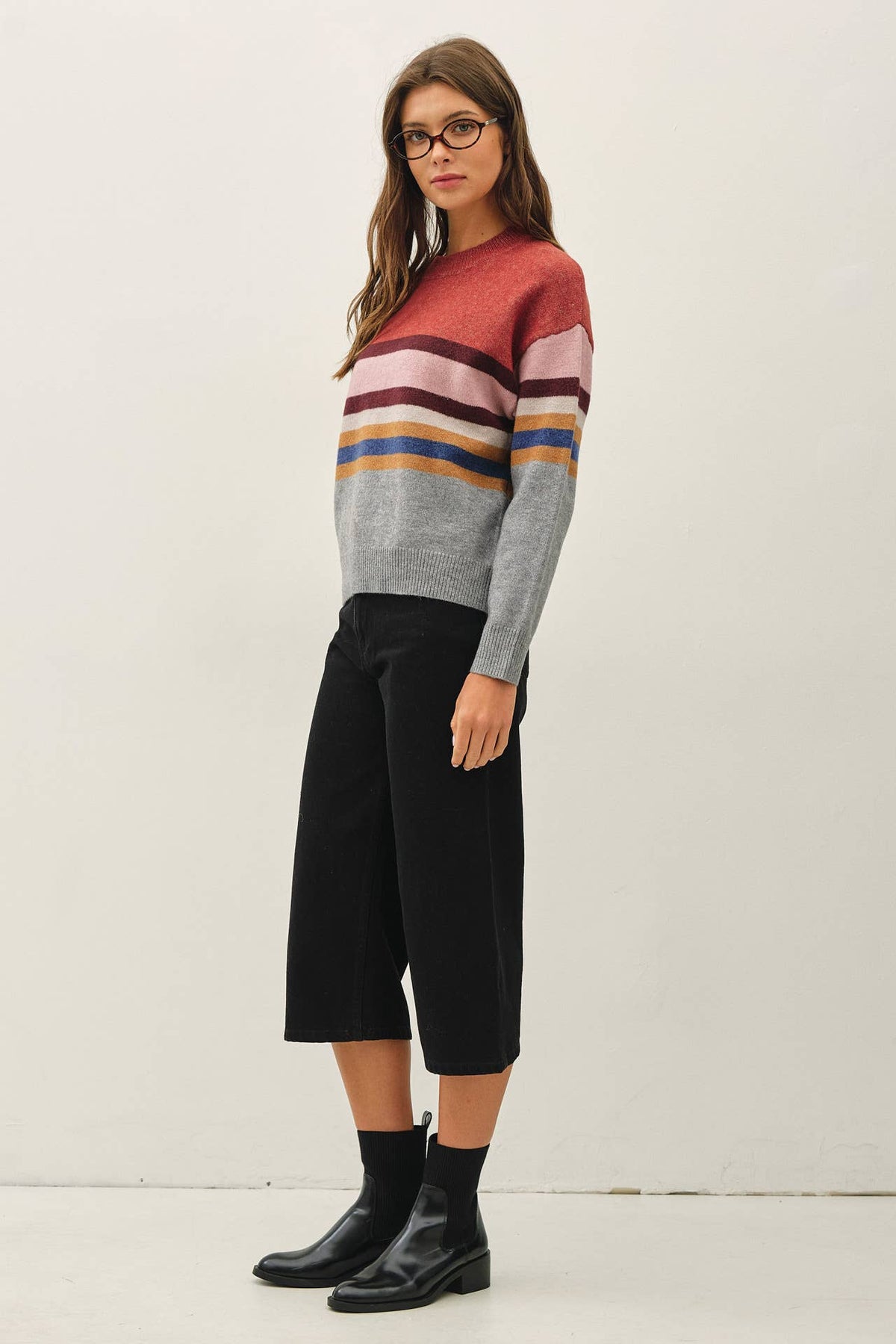 Lauren MULTI COLOR BLOCKED SWEATER