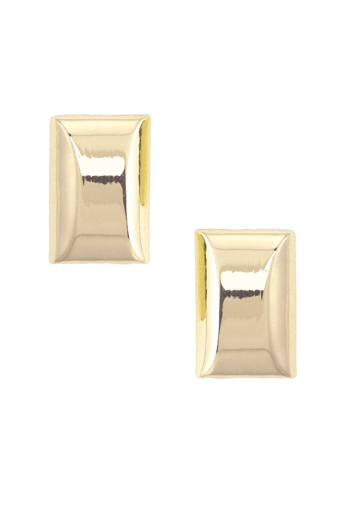 Toulouse Rectangular Arch Earrings in Shiny Gold