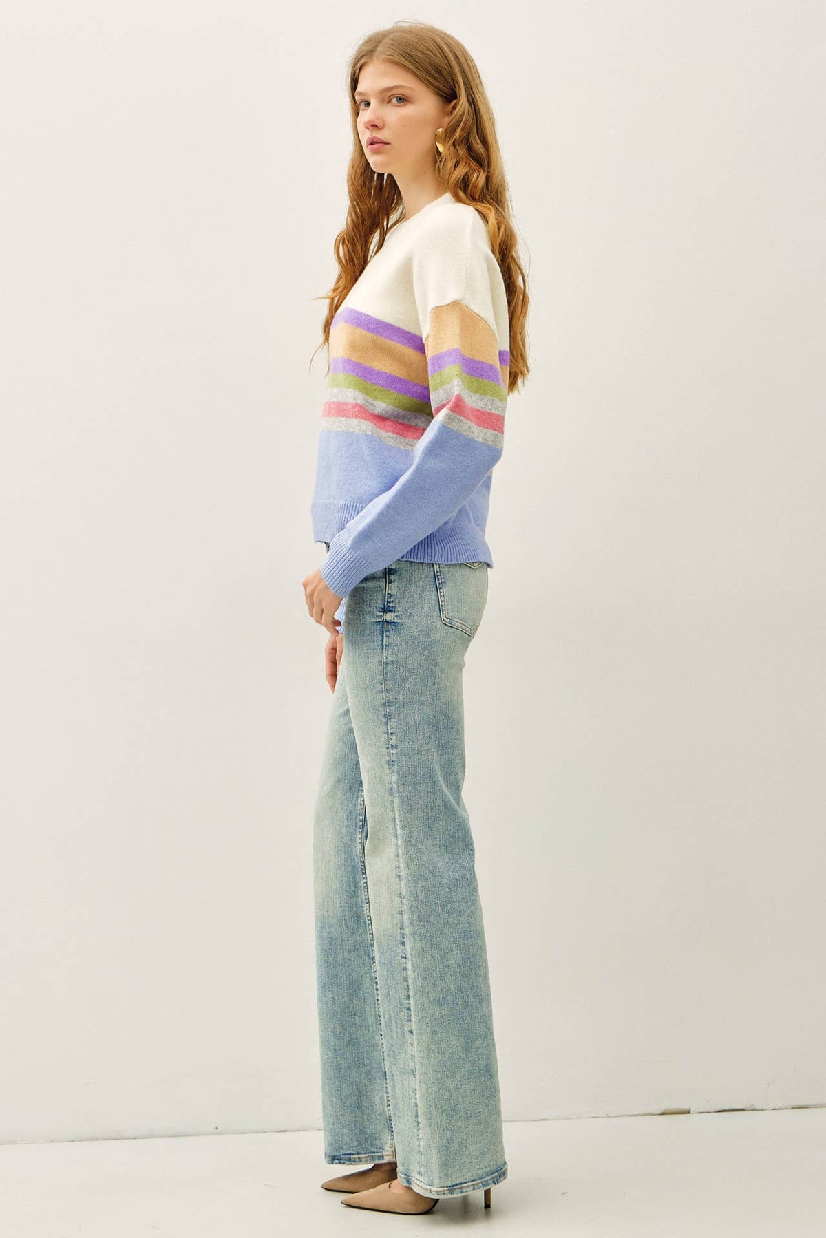 Lauren MULTI COLOR BLOCKED SWEATER