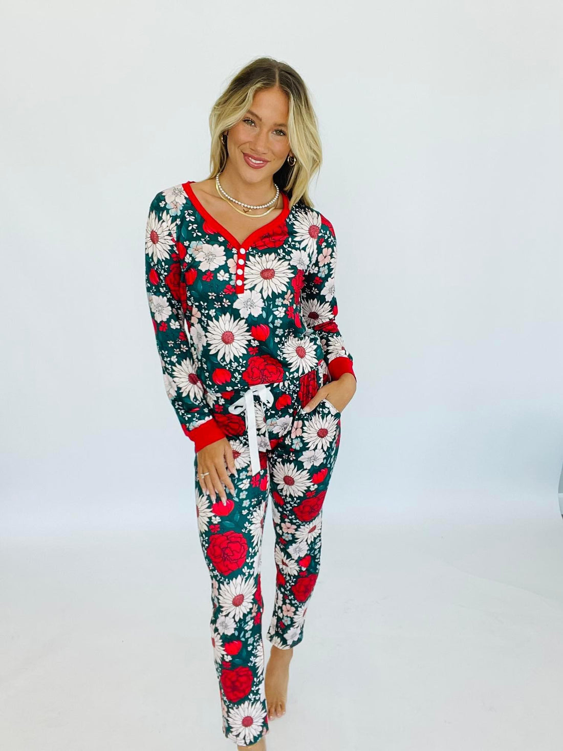 Christmas Florals Holiday Pajamas