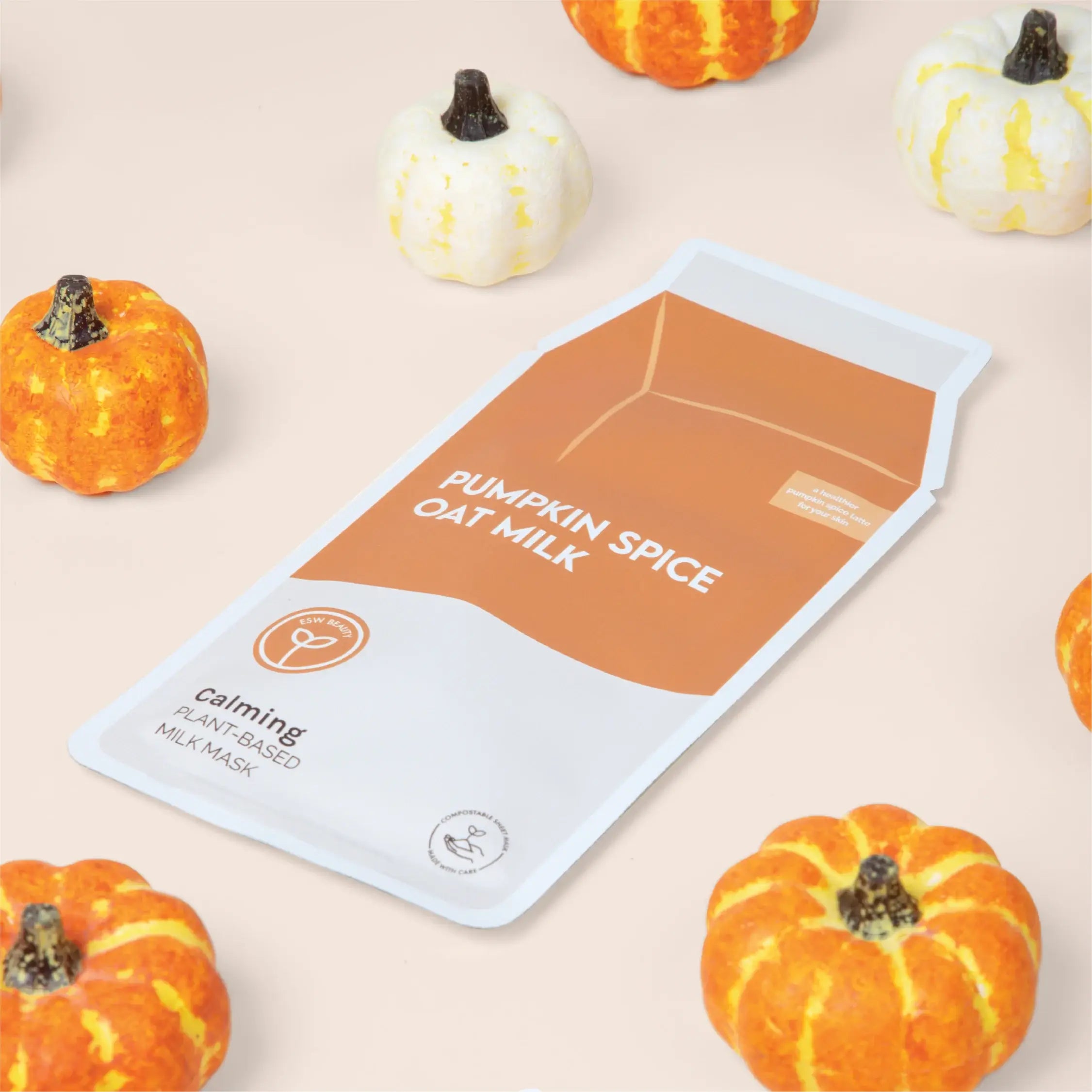 Pumpkin Spice Oat Milk Calming Plant-Based Milk Mask: With Peg Hole