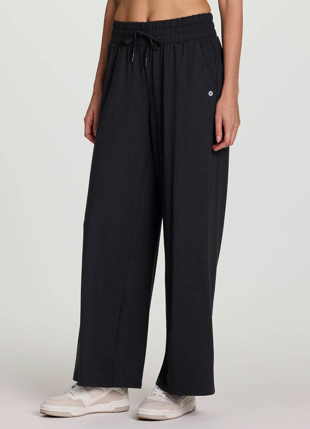 EverydaySoft Wide Leg Pant: Black Heather