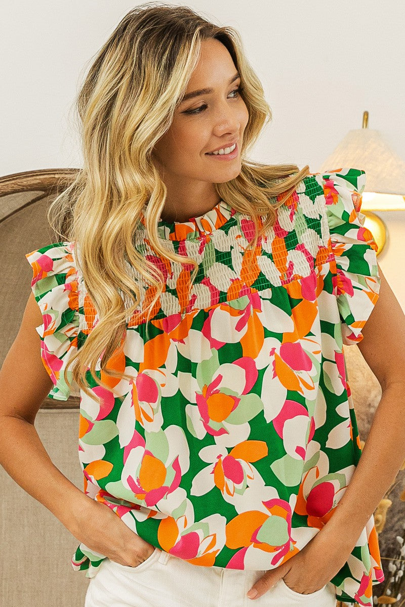 Elizabeth Floral Ruffle Blouse