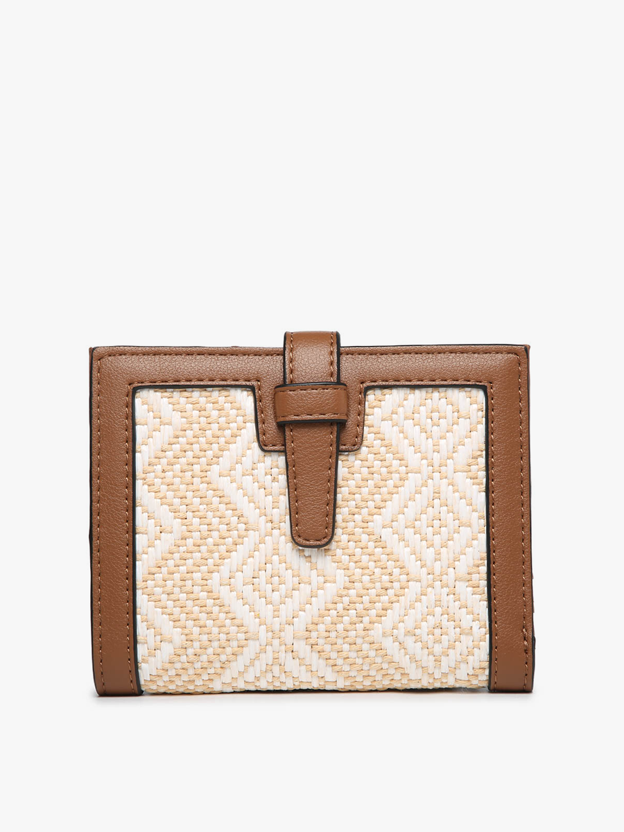 Bessie Canvas Wallet w/ Slip Closure: Arrowhead-Black
