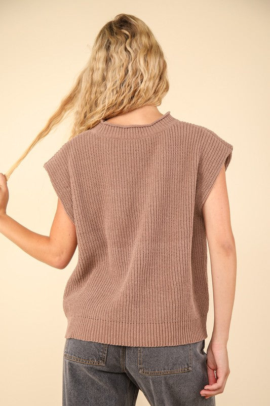 Mocha Sleeveless Sweater