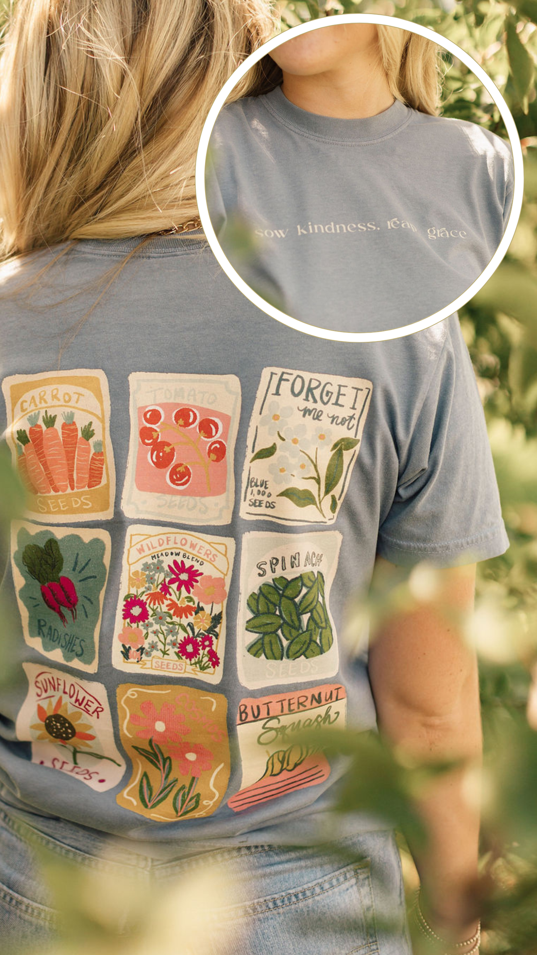 Fall Seed Packet, Sow Kindness Reap Grace Graphic Tee