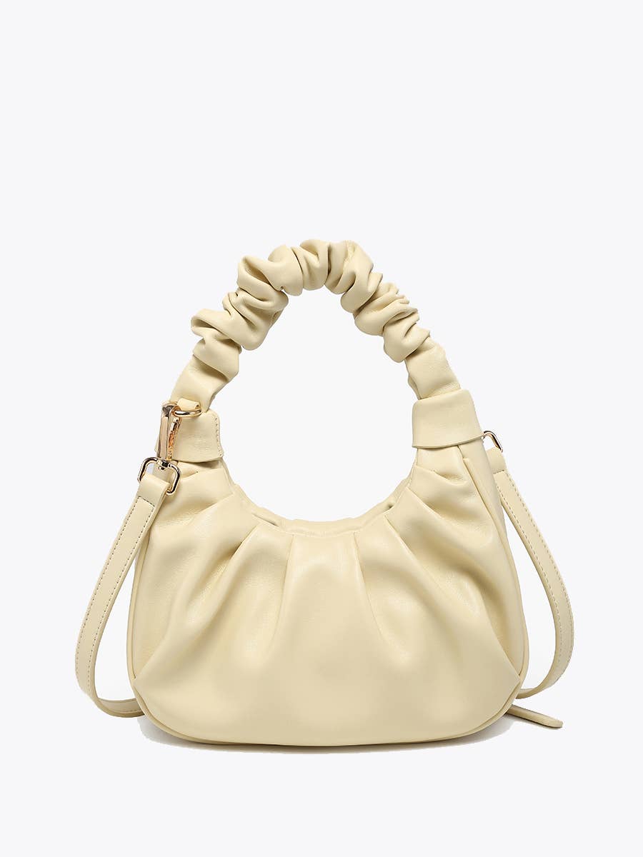 Berkley Ruched Shoulder Bag: Black