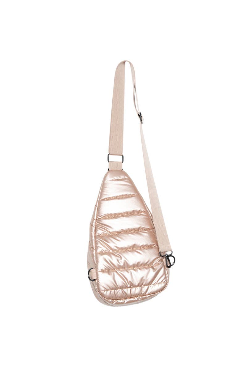 Champagne Metallic Wholesale Sling Bag Women: Champagne