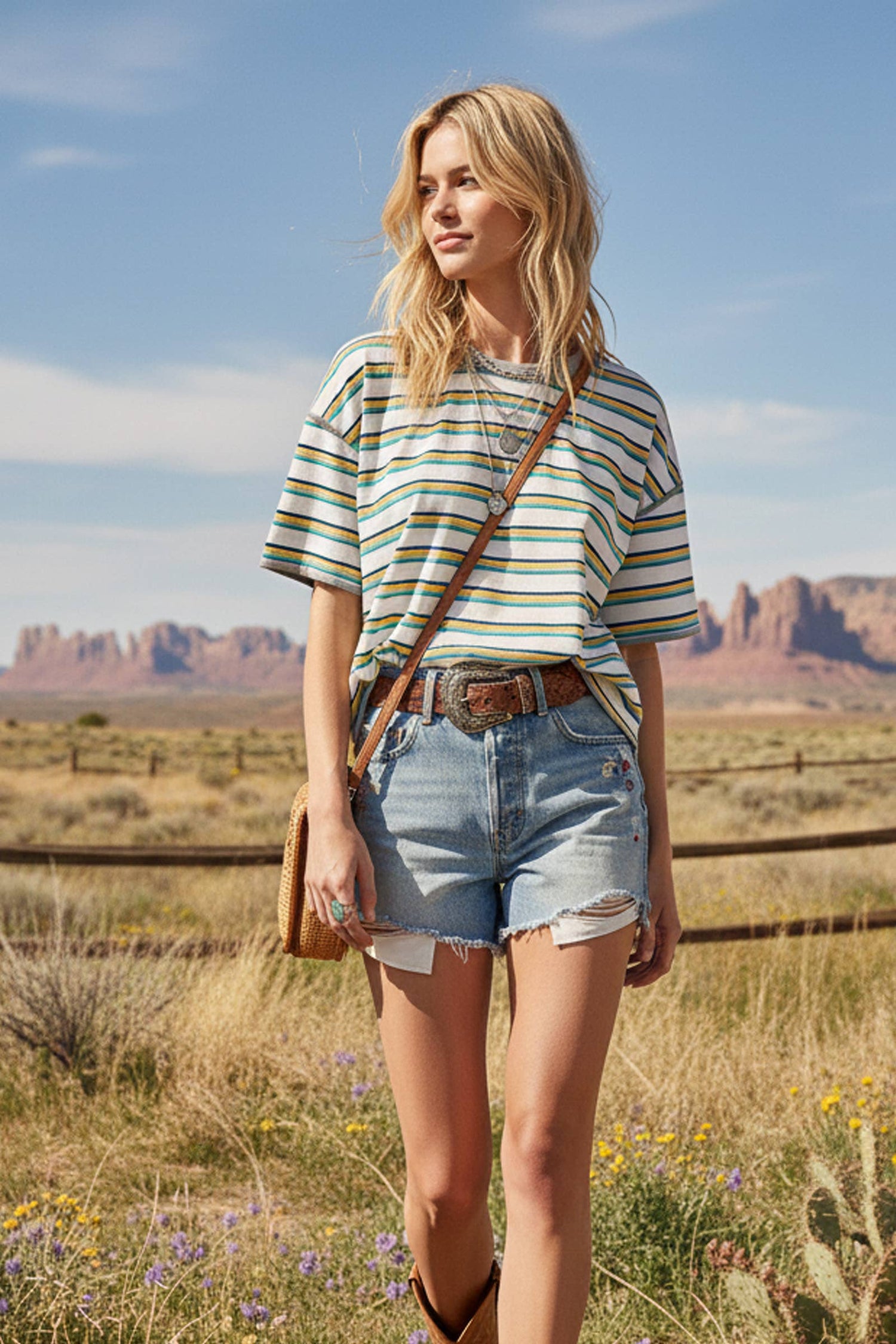 Striped Oversized Relaxed Top: PINK