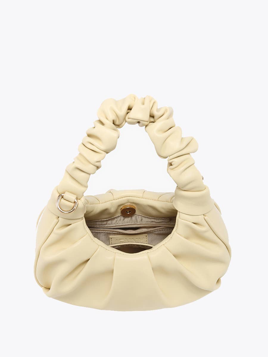 Berkley Ruched Shoulder Bag: Black