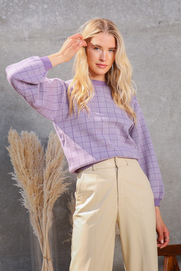 Windows of Lavendar Sweater