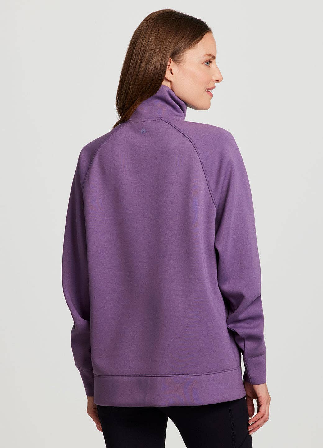 Scuba LuxeSoft Oversized Half Zip Pullover: Purple
