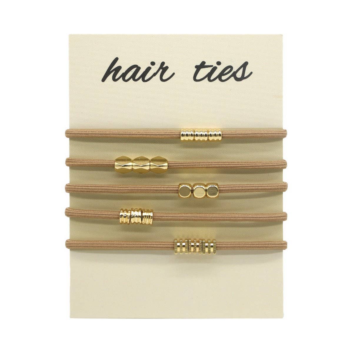 Beaded Boho Hair Ties Black