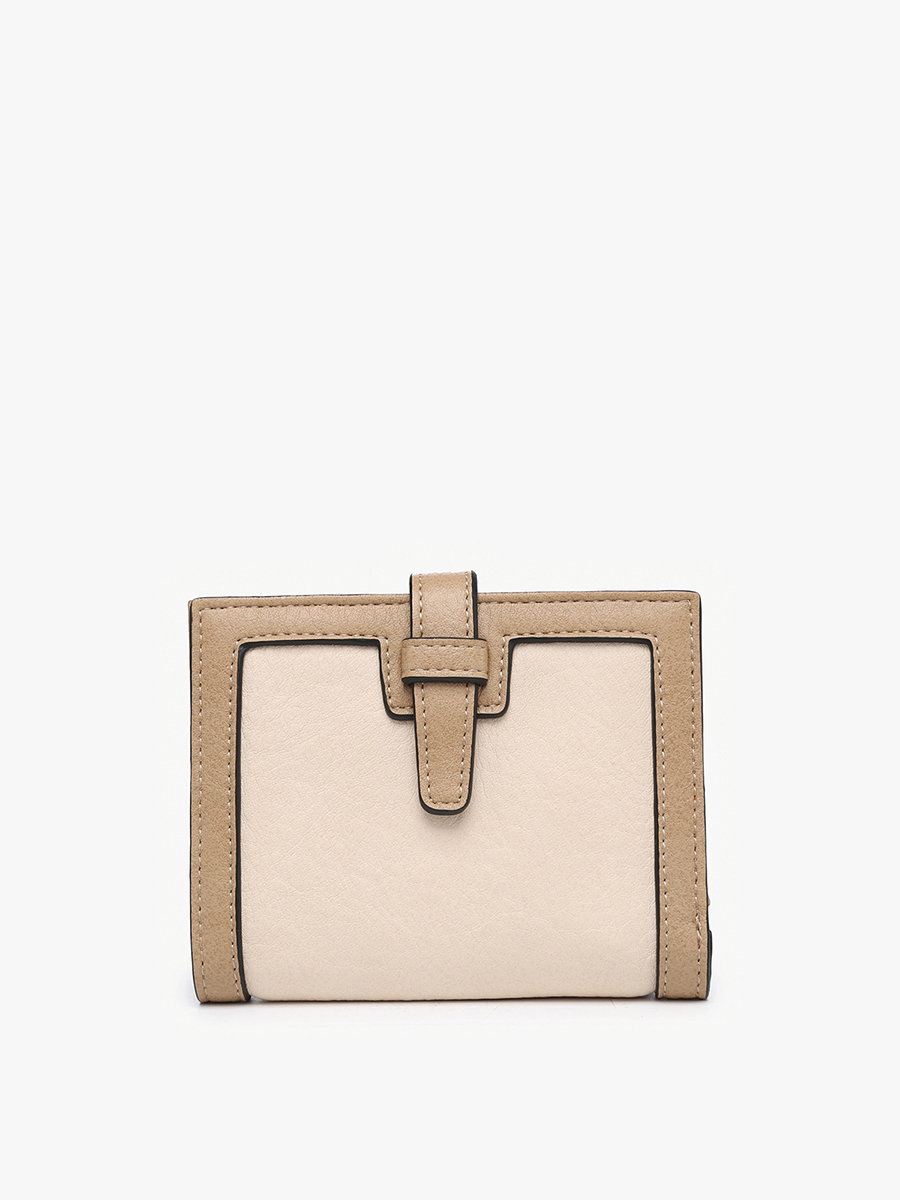 Bessie Canvas Wallet w/ Slip Closure: Arrowhead-Black