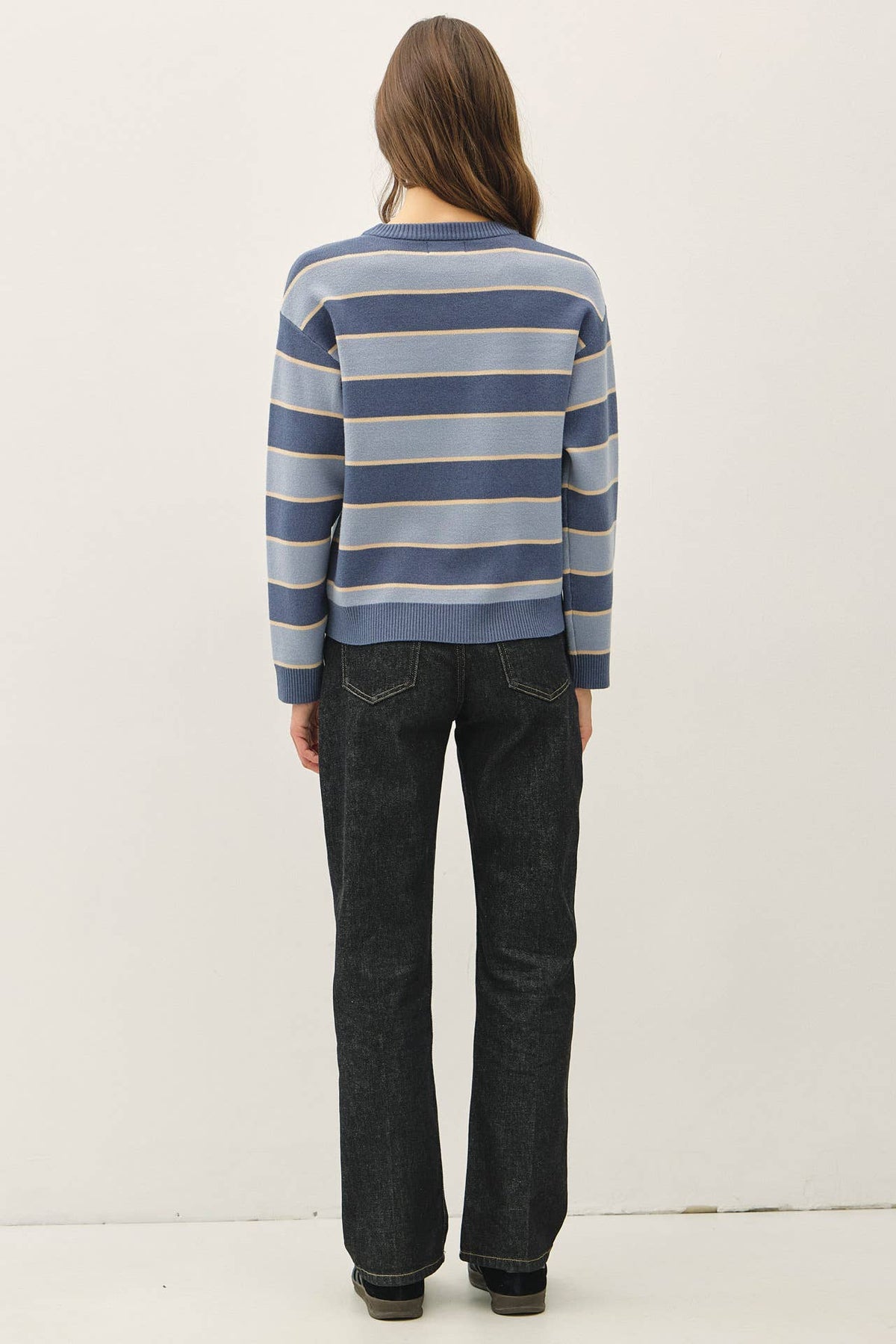 KENNY BOXY FIT MULTI STRIPED SWEATER