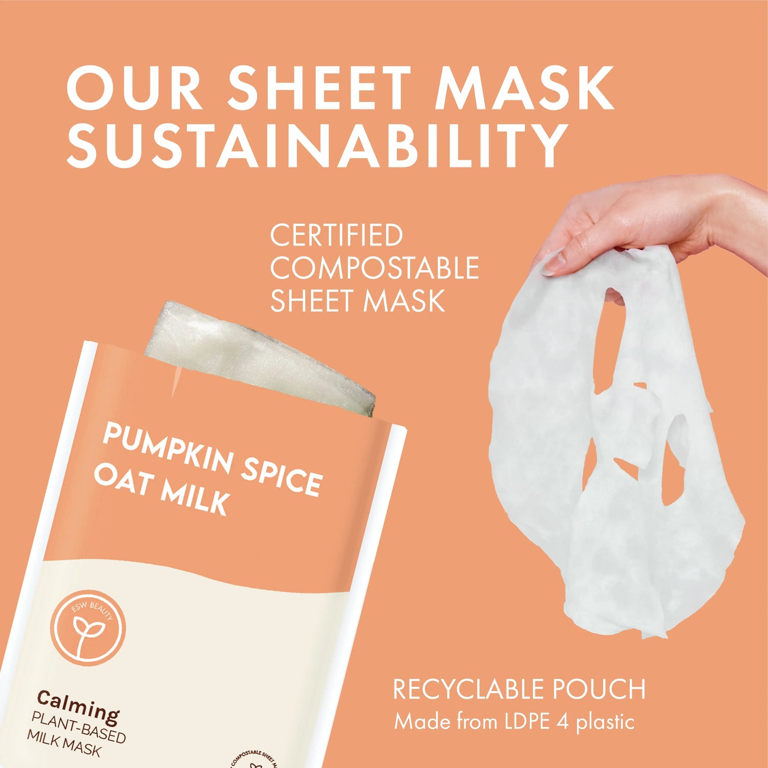 Pumpkin Spice Oat Milk Calming Plant-Based Milk Mask: With Peg Hole