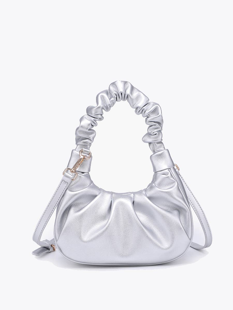 Berkley Ruched Shoulder Bag: Black