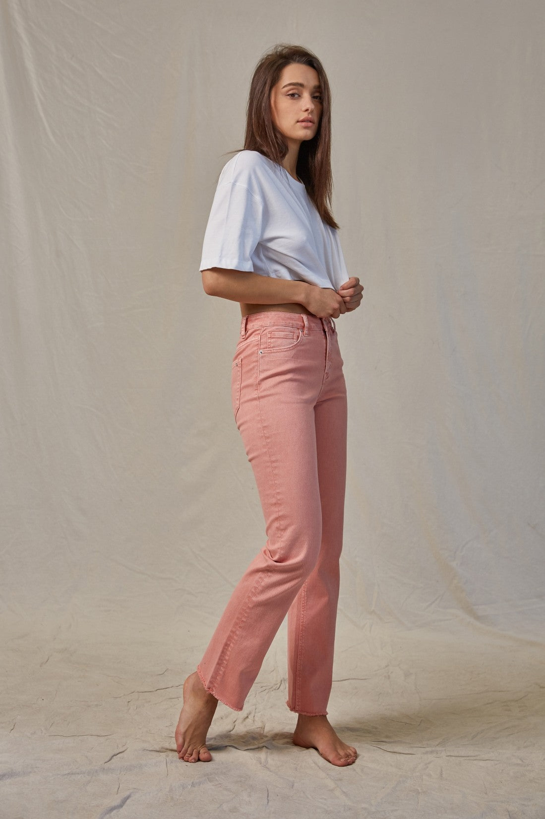 MICA Peachy Pink High Rise Jeans