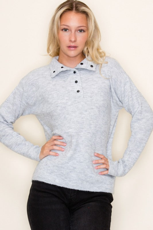 Quarter to Fun Snap Sweater
