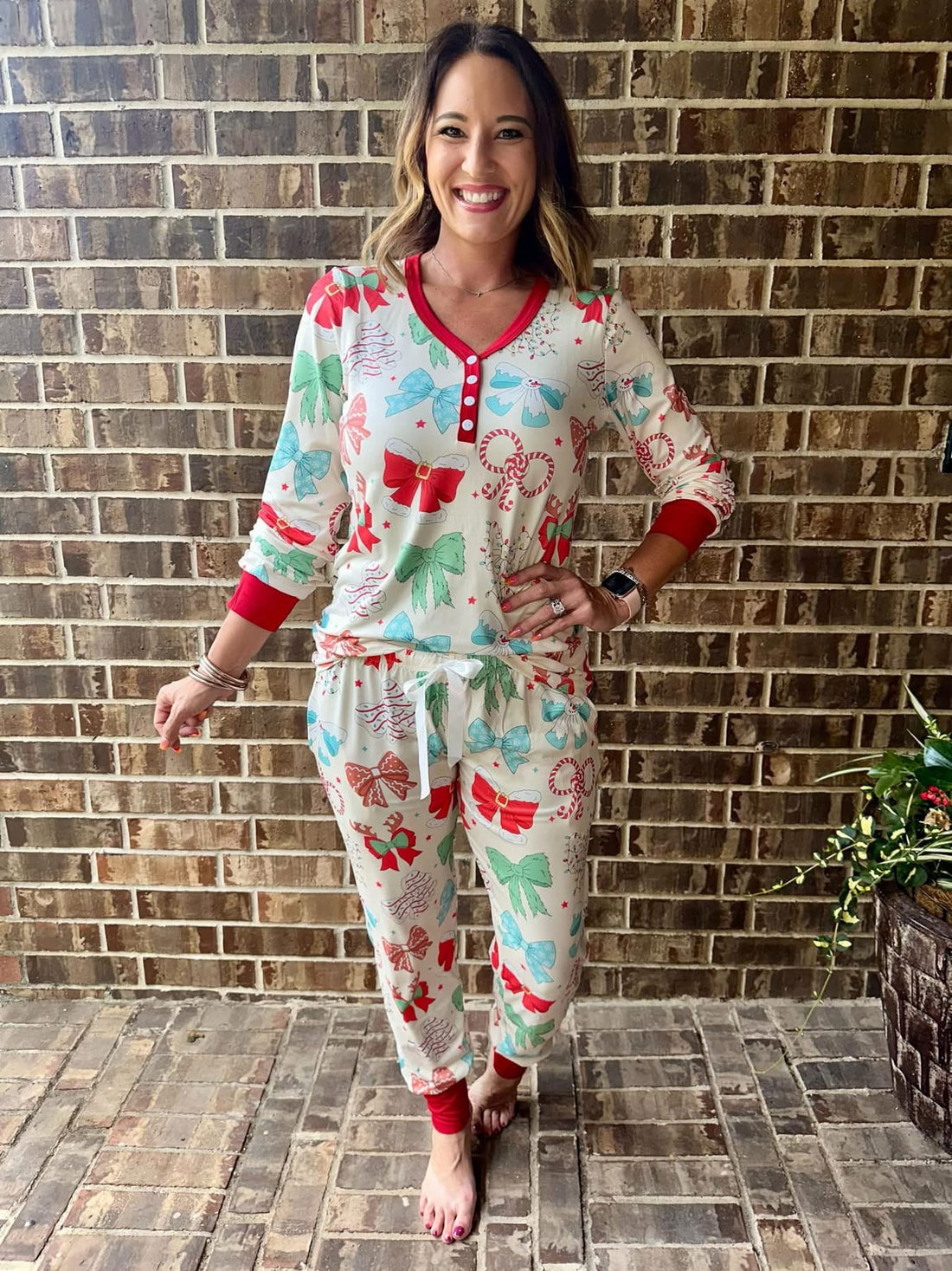 PREORDER • Bows Ladies and Littles Christmas Pjs