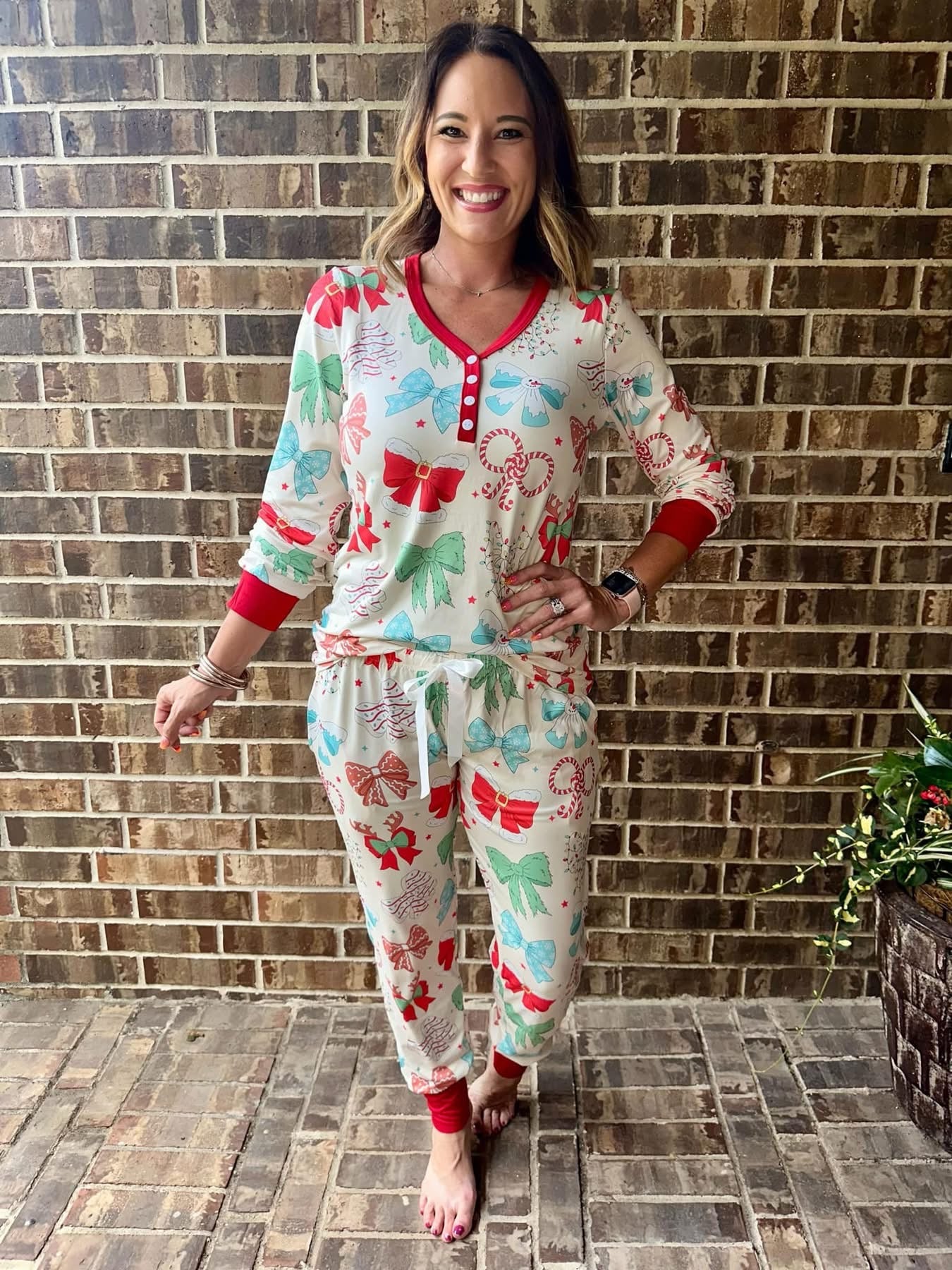 PREORDER • Bows Ladies and Littles Christmas Pjs
