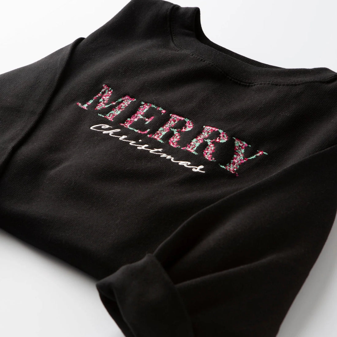 Merry Christmas Embroidered Sweatshirt