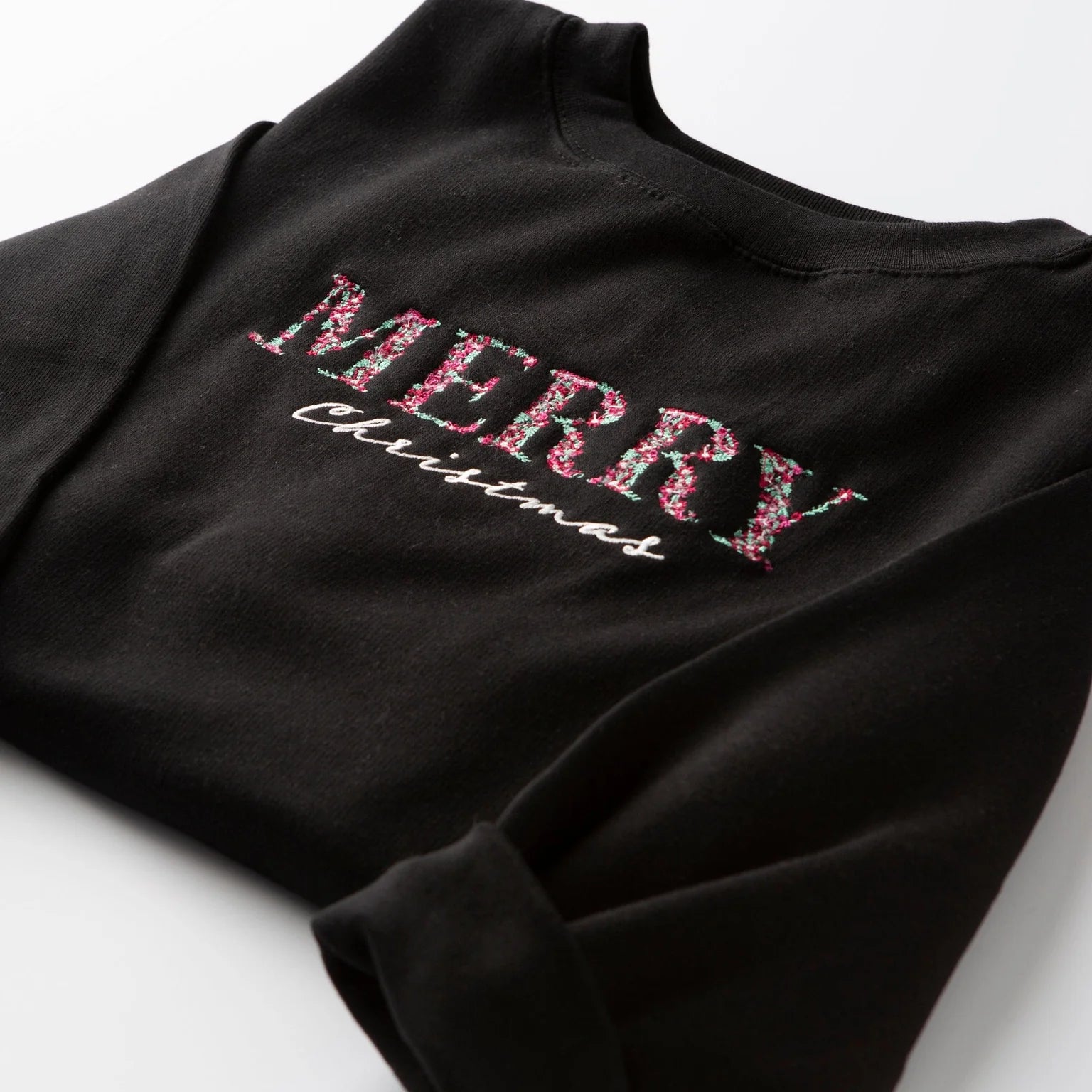 Merry Christmas Embroidered Sweatshirt