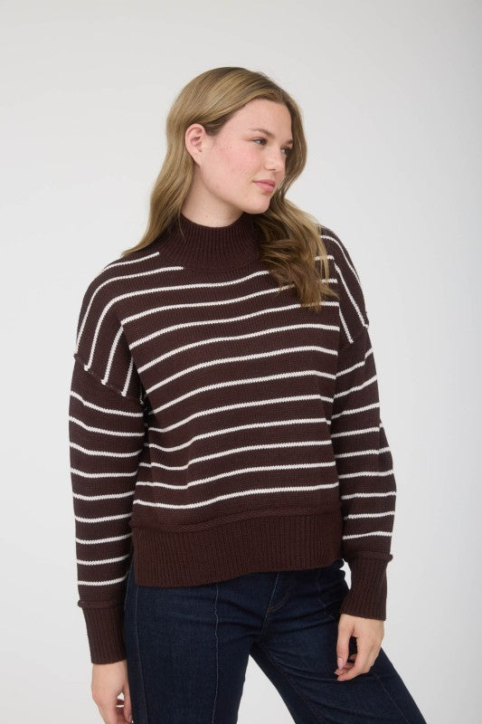 Brown Striped Sweater