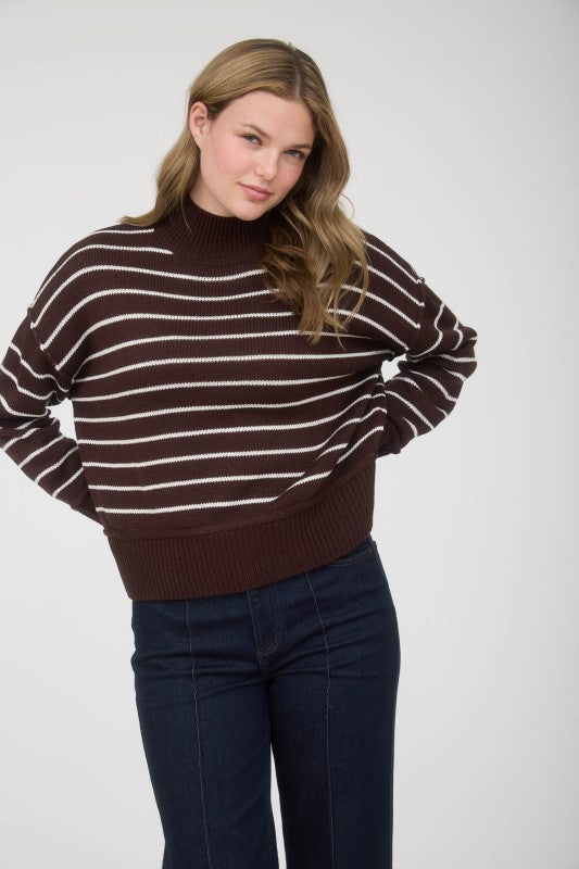 Brown Striped Sweater