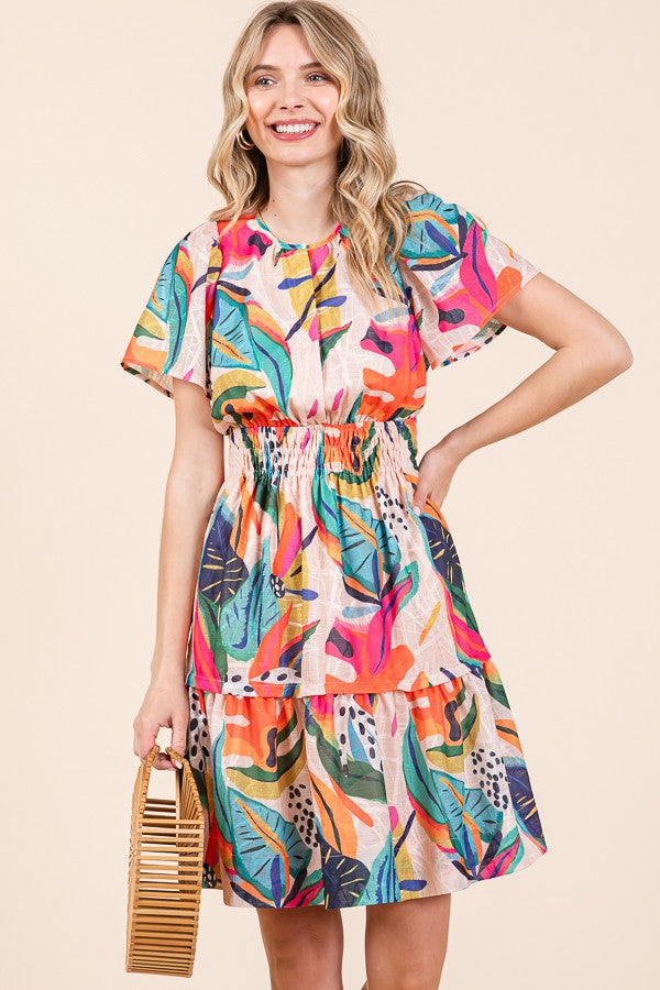 Katherine Tropical Floral Dress