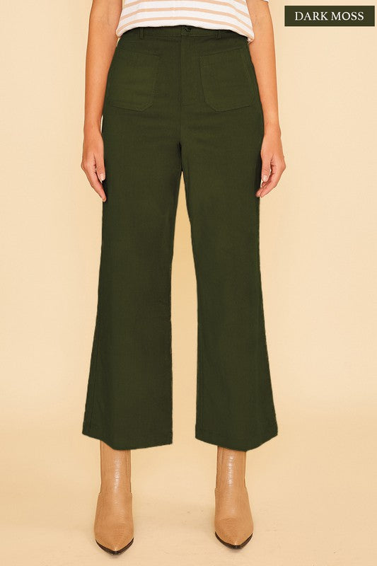 Paige Dark Moss Sueded Pants