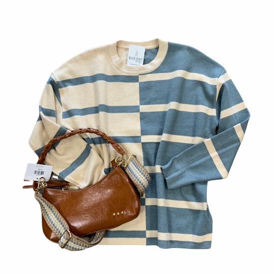 On The Path Blue Stripe Sweater