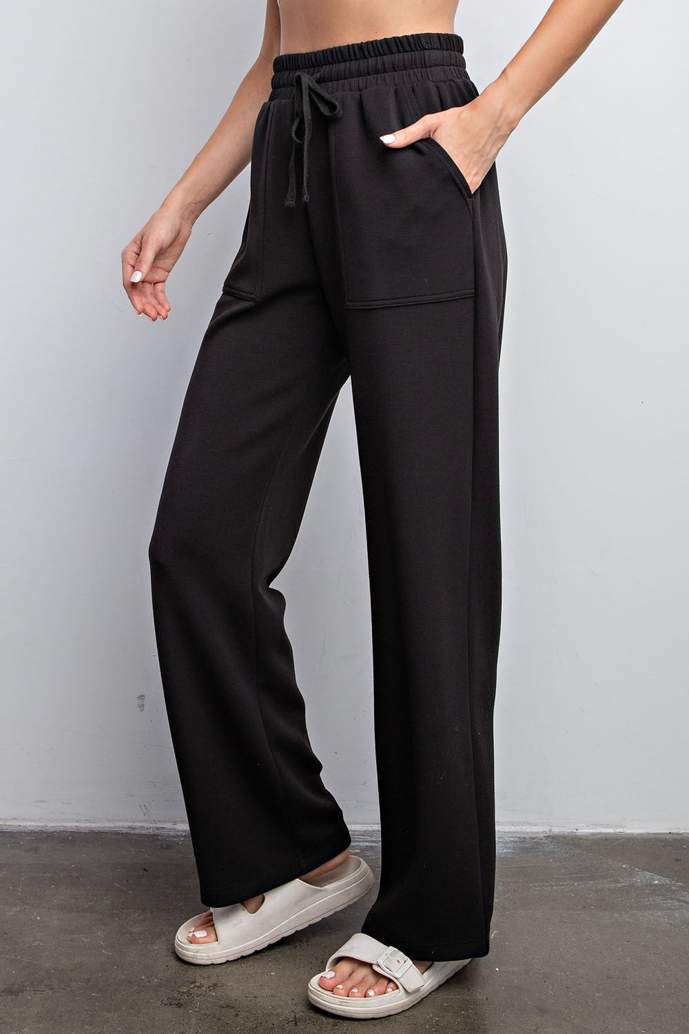 Run Straight Home Pants in Black