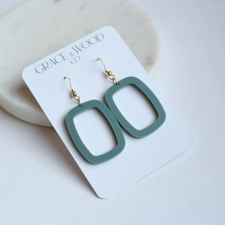 Skyler Dark Sage Earrings