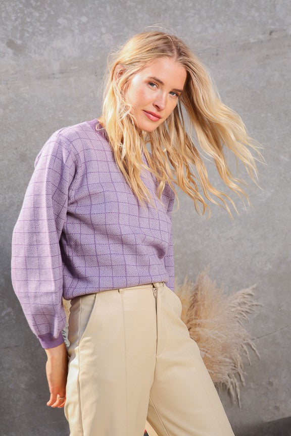 Windows of Lavendar Sweater