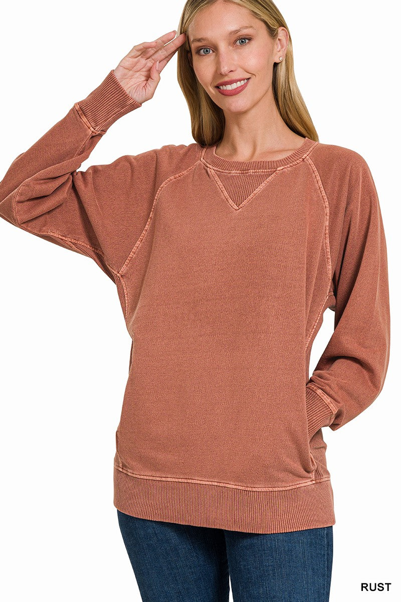 The One I Want Washed Pullover Sweatshirt