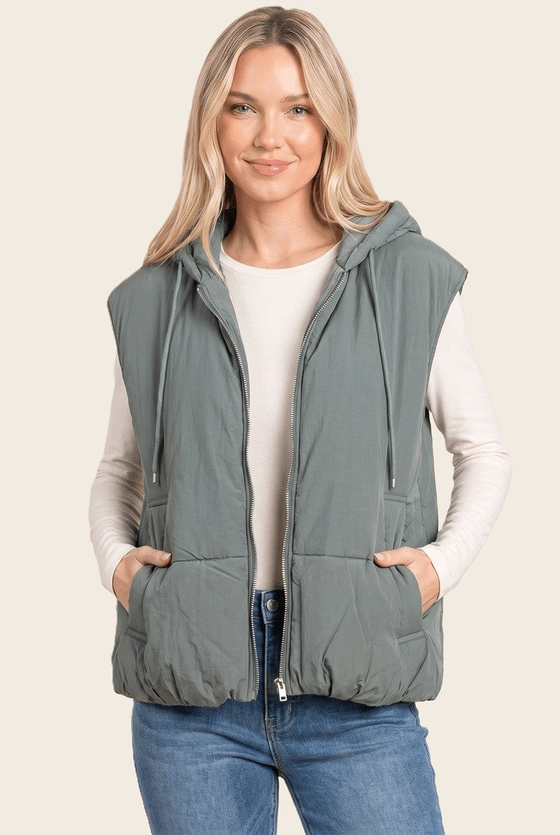 Dusty Jade Bubble Vest
