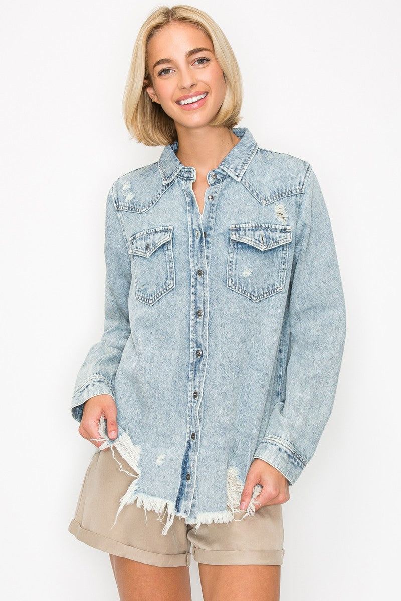 Fireflies Nights Denim Shirt