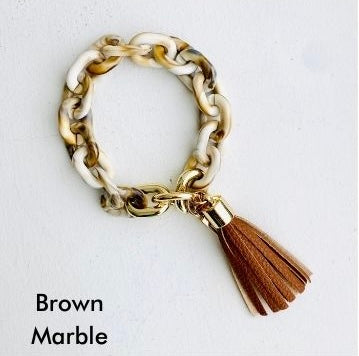 Matte Chain Link Bangle Keychain |