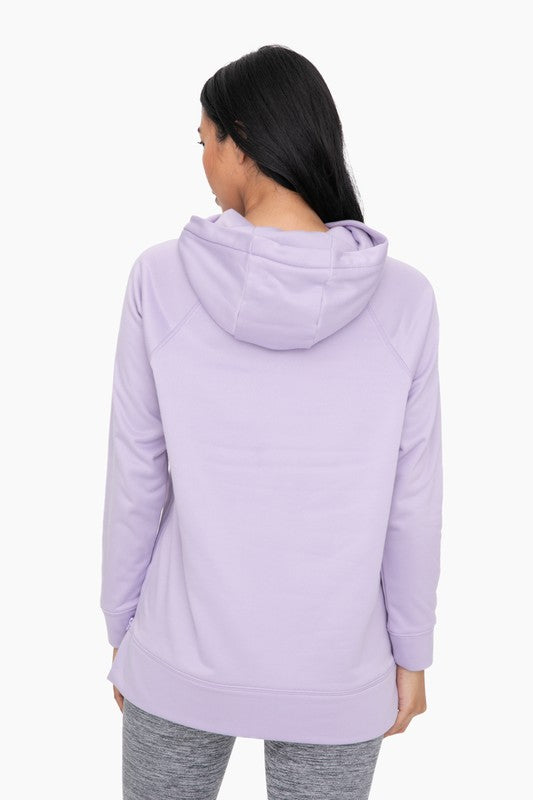 Lavender  Pullover Hoodie  with Side Zippers