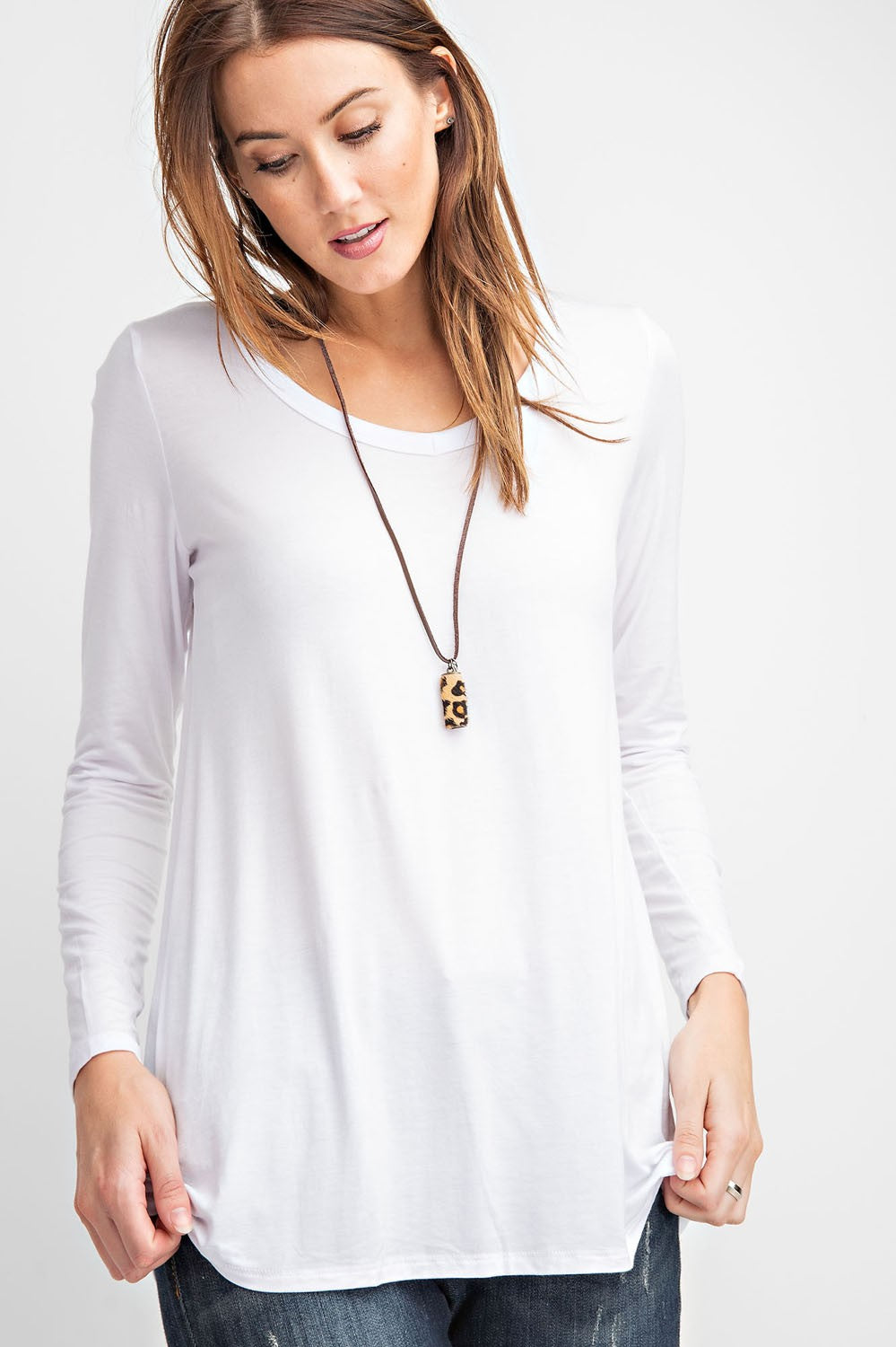 Essential Long Sleeve Tee in White