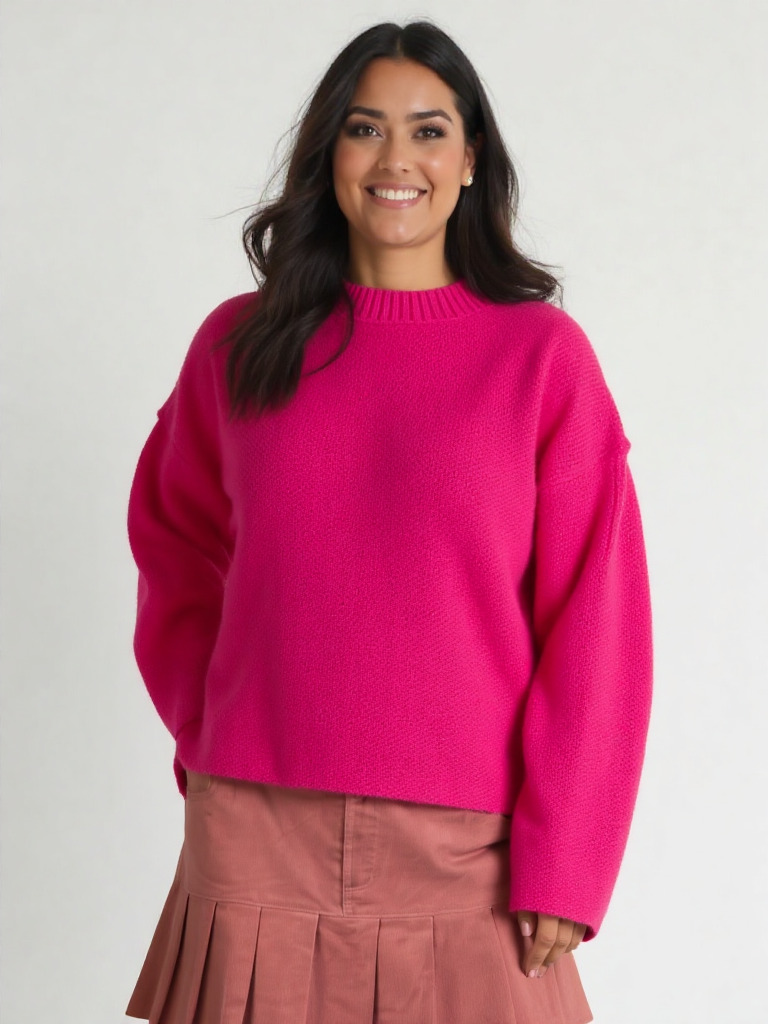 Plus Size - Magenta Stephanie Sweater