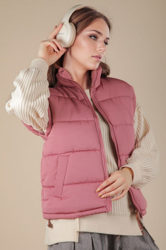 Isadora Mauve Puffer Vest
