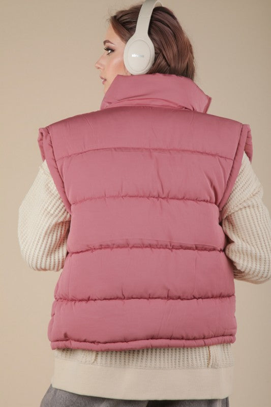 Isadora Mauve Puffer Vest