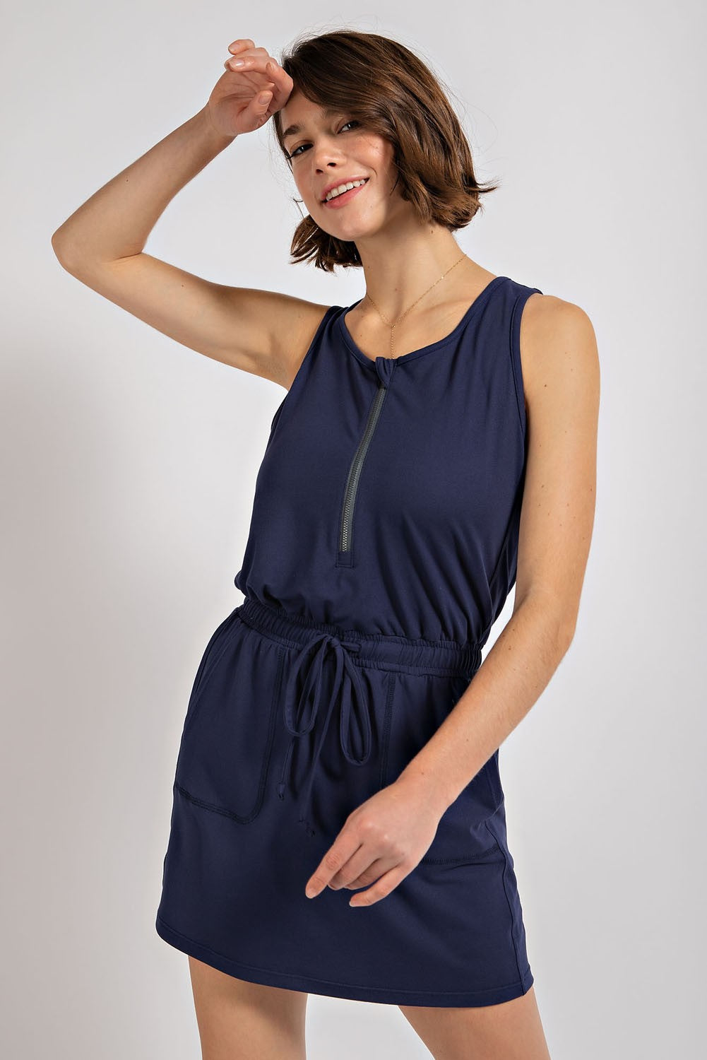 All Play No Work Navy Romper Dress