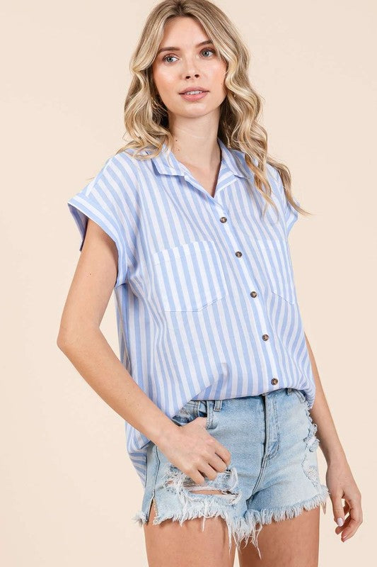 To The Ship Striped Blouse