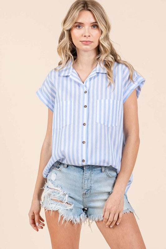 To The Ship Striped Blouse