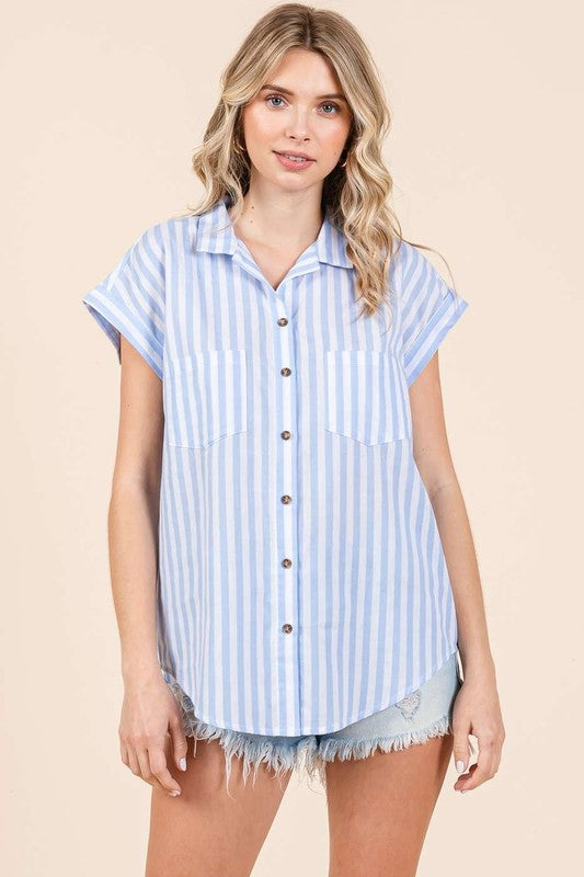 To The Ship Striped Blouse