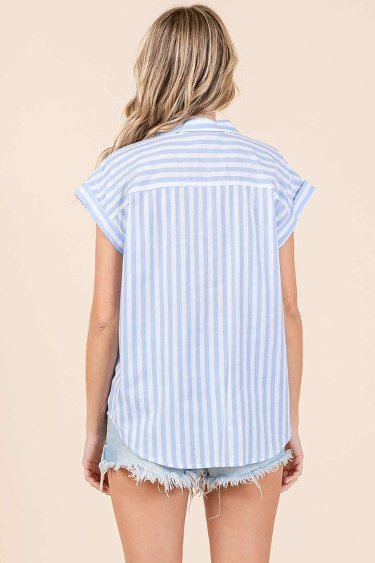 To The Ship Striped Blouse